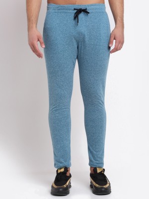 Club York Solid Men Blue Track Pants