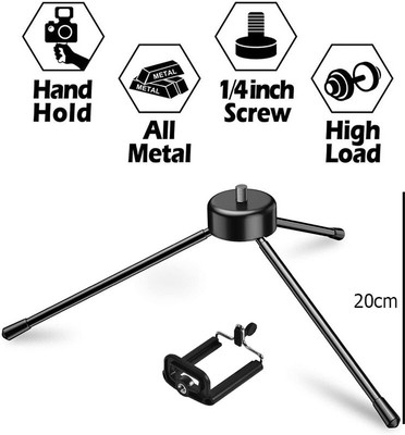 POZUB Universal Mini Heavy Duty Unbreakable Mobile Stand, Camera Tripod Stand With Clip Professional Tripod Pro Phone Tripod Stand Multifunction Flexible Tripod for Smartphone Camera Ring Light Stand Holder Selfie Mount, Special Design for camera,gimbal for smartphone|Tripod stand for mobile|Project