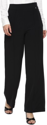 VAN HEUSEN Regular Fit Women Black Trousers