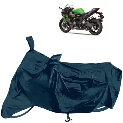 Horseyaart Waterproof Two Wheeler Cover for Kawasaki(Ninja ZX-6R, Grey)