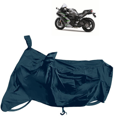 Horseyaart Waterproof Two Wheeler Cover for Kawasaki(Ninja H2, Black)