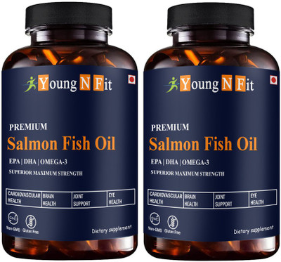 Young N Fit Salmon Fish Oil 1000mg Triple Strength 660mg (YNF128)Advanced(2 x 60 Capsules)