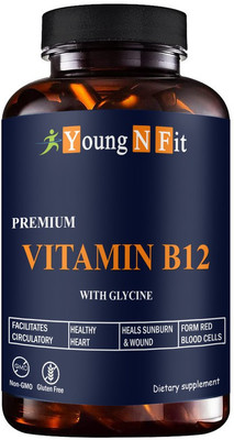 Young N Fit Organic B Complex Vitamins B12 and Biotin(YNF44)Premium(30 Capsules)