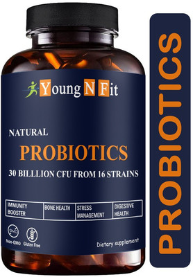 Young N Fit Probiotic Supplement 30 Billion Cfu with 16 & Prebiotics Capsules Pro (YNF34)(30 Capsules)