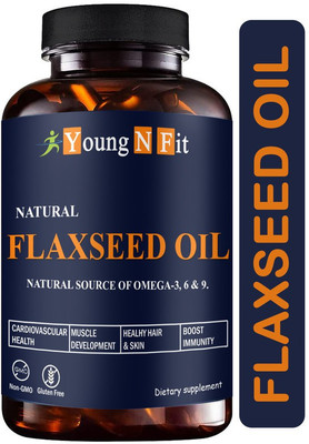 Young N Fit Nutrition Flaxseed extract capsules Omega 3 Natural (YNF16)(30 Capsules)