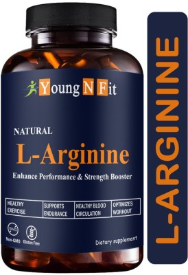 Young N Fit L-Arginine 1000mg Capsules Per Serving, l arginine supplement Premium (YNF73)(60 Capsules)