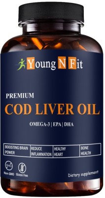 Young N Fit Premium Cod Liver Oil Capsules, for Immunity, Supports (YNF10)Premium(30 Capsules)