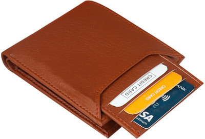 Classic World Men Casual Gold Artificial Leather Wallet(10 Card Slots)