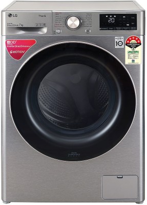 LG 7 kg Fully Automatic Front Load Washing Machine with In-built Heater Silver(FHV1207BWP)