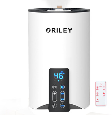 Oriley 2110 Ultrasonic Cool Mist Humidifier With Remote Control and Digital LED Display For Dryness, Cold And Cough, for Home Office Adults and Baby Bedroom (3.5L, 22W, White) Portable Room Air Purifier(White)