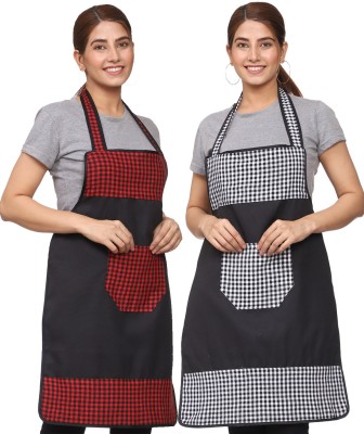 JMI Cotton Home Use Apron - Free Size(Multicolor, Pack of 2)