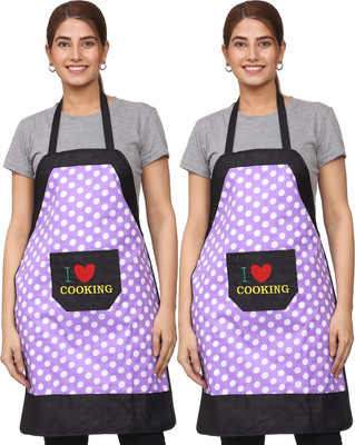 JMI Cotton Chef's Apron - Free Size(Purple, Pack of 2)