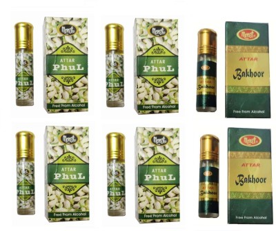 MONET 4 attar phul & 2 attar bakhoor attar ,8 ml each,pack of 6. Floral Attar(Floral)