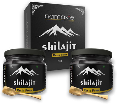 Namaste Veda Pure Natural Ayurvedic Shilajit/Shilajeet Resin Supports Strength, Stamina And Energy For Men & Women(Pack of 2, 30 g)