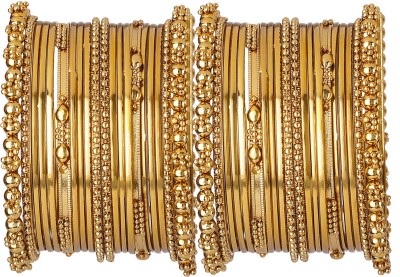 Shining Diva Alloy Gold-plated Bangle Set(Pack of 40)