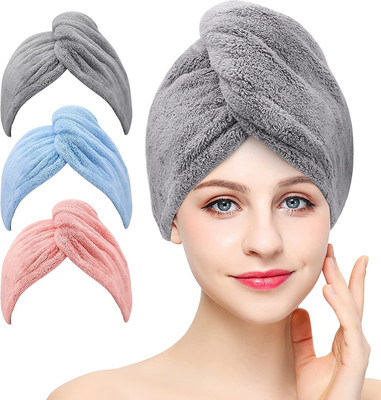 VYAKOM EXPORTS Microfiber 500 GSM Hair Towel Set(Pack of 3)