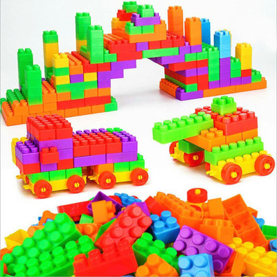 Enorme DIY 70+ Pcs Plastic Smart Puzzle Intelligent Building Blocks Toy Set for Kids(Multicolor)