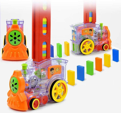 Galactic New Domino Funny Train, Choochoo Filling Domino Train Domino Rally Train Model with Lights and Sounds Construction in 60 Pcs and Stacking Toys Toy for Baby Blocks Domino Set - Multi color(Multicolor) Galactic New Domino Funny Train, Choochoo Filling Domino Train Domino Rally Train Model with Lights and Sounds Construction in 60 Pcs and Stacking Toys Toy for Baby Blocks Domino Set - Multi color(Multicolor)