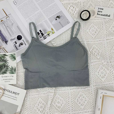 lgr Women Cami Bra Lightly Padded Bra(Grey)