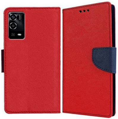 Carnage Flip Cover for OPPO A55(Red, Cases with Holder, Pack of: 1)