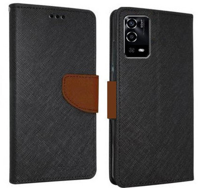 Carnage Flip Cover for OPPO A55(Brown, Cases with Holder, Pack of: 1)
