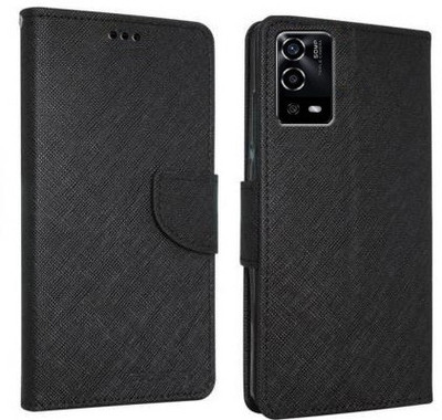 Carnage Flip Cover for OPPO A55(Black, Cases with Holder, Pack of: 1)