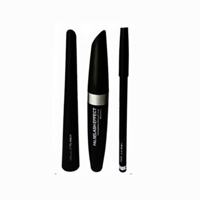 Three Elements 3 in 1 combo pack black eyeliner, waterproof mascara black, black eyebrow pencil(3 Items in the set)