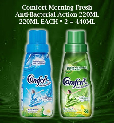 Comfort MORNING FRESH AND ANTI BACTERIAL FABRIC CONDITIONER 220 ML EACH (220 ML * 2 = 440 ML)(2 x 220 ml)
