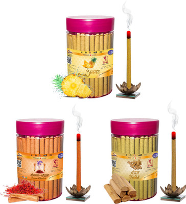 Shankh Pineapple, Kesar Chandan & Sandal (Chandan) Dhoop Stick (Incense Stick) Pack of 300 gram (100 + 100 + 100) Fragrances Pineapple, Kesar Chandan, Sandal (Chandan)(100 g, Set of 3) Shankh Pineapple, Kesar Chandan & Sandal (Chandan) Dhoop Stick (Incense Stick) Pack of 300 gram (100 + 100 + 100) Fragrances Pineapple, Kesar Chandan, Sandal (Chandan)(100 g, Set of 3)