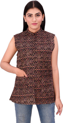 rajeraj Sleeveless Solid Women Jacket