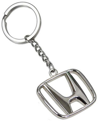 Auto E-Shopping Honda Logo Double Ring Metal Finish Key Chain Ring for Bike Car Home Locking Key Chain