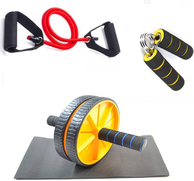Dr Pacvu Athletes Choice Pack of 3 Combo | Hand Gripper, AB Wheel Roller and Single Band Toning Tubes| Foam Handle Hand Gripper For Increase Arms and fingers Physical Strength with AB Wheel Roller for tummy Trim and Resisatence Band Toning Tube For Home Gym Body Stretching and Physcial Fitness | For Dr Pacvu Athletes Choice Pack of 3 Combo | Hand Gripper, AB Wheel Roller and Single Band Toning Tubes| Foam Handle Hand Gripper For Increase Arms and fingers Physical Strength with AB Wheel Roller for tummy Trim and Resisatence Band Toning Tube For Home Gym Body Stretching and Physcial Fitness | For