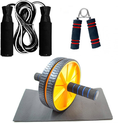 Dr Pacvu Athletes Choice Pack of 3 Combo | Hand Gripper, AB Wheel Roller and Jumping Skipping Rope | Foam Handle Hand Gripper For Increase Arms and fingers Physical Strength with AB Wheel Roller for tummy Trim and Foam Handle Jumping Skipping Rope For Home Gym Body Stretching and Physcial Fitness | Dr Pacvu Athletes Choice Pack of 3 Combo | Hand Gripper, AB Wheel Roller and Jumping Skipping Rope | Foam Handle Hand Gripper For Increase Arms and fingers Physical Strength with AB Wheel Roller for tummy Trim and Foam Handle Jumping Skipping Rope For Home Gym Body Stretching and Physcial Fitness |