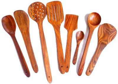 Alhind Handicraft Pack of 8 Kitchen Tool Set(Brown, Spatula)