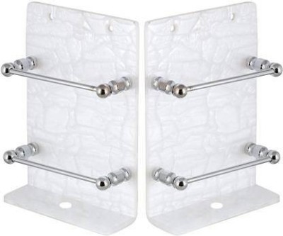 M/S DSNS Wall Mount Mobile Stand Mobile Wall Stand for Charging Phone Wall Hanging Stylish Acrylic 4MM SS Road 2 PCS Set (Size - 4X6 Inch) White Colour Mobile Holder