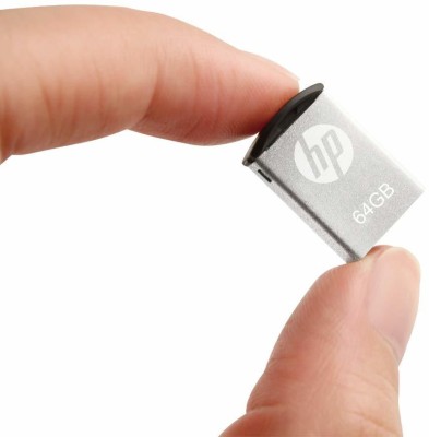HP USB 2.0 FLASH DRIVE 64GB v222w 64 GB Pen Drive(Silver)