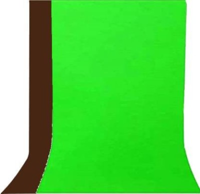 Stookin 8ft X 12ft Non-Transparent 2-in-1 Photography Backdrop Background Chromakey, 2 Colors in Single Backdrop (Brown & P Green) Reflector