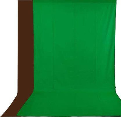 Stookin 8ft X 12ft Non-Transparent 2-in-1 Photography Backdrop Background Chromakey, 2 Colors in Single Backdrop (Brown & Dark Green) Reflector