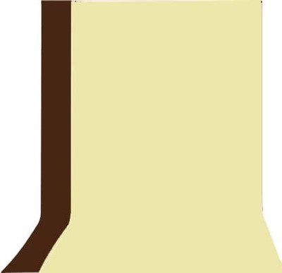 Stookin 8ft X 12ft Non-Transparent 2-in-1 Photography Backdrop Background Chromakey, 2 Colors in Single Backdrop (Brown & Beige) Reflector