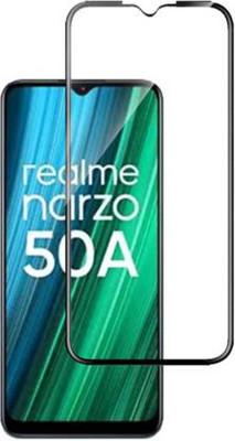 DMJHP Edge To Edge Tempered Glass for Realme Narzo 50A(Pack of 1)
