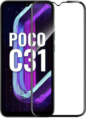 EASYBIZZ Edge To Edge Tempered Glass for Poco C31(Pack of 1)