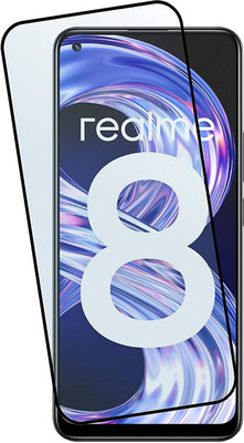 MaxR Edge To Edge Tempered Glass for Realme 8, Realme 8 Pro(Pack of 1)