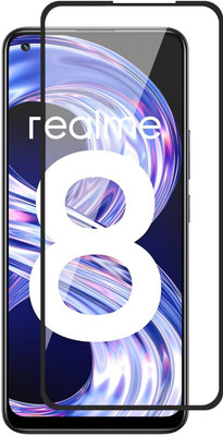 MaxR Edge To Edge Tempered Glass for Realme 8, Realme 8 Pro(Pack of 1)