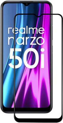 DMJHP Edge To Edge Tempered Glass for Realme Narzo 50i(Pack of 1)