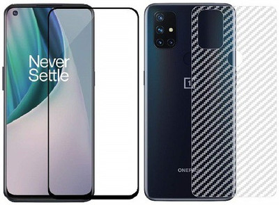 Bodoma Front and Back Screen Guard for OnePlus Nord N10 Pack Of 2(Pack of 2)