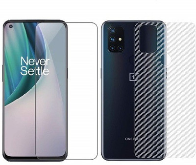 Bodoma Front and Back Screen Guard for OnePlus Nord N10 Pack Of 2(Pack of 2)
