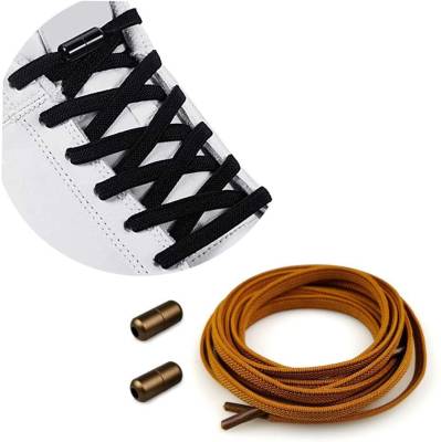 MOMISY No Tie Elastic Shoelaces, Semicircle Shoe Laces For Kids and Adult,  Sneakers Shoelace Locks Laces Shoe Strings, Brown Shoe Lace - Price History