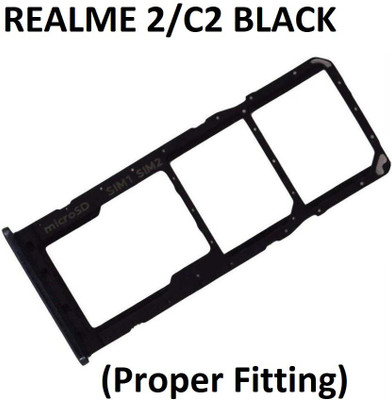 Furious3D Sim Card Tray(Compatible With Realme 2/C2 Black)