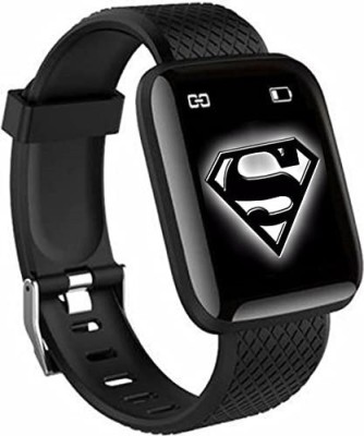 Ykarn Trades ID-116 Plus Matte Black Wireless Smart Band for Men, Women & Kids(Black Strap, Size : Free size)