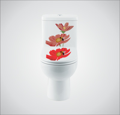 wildartcreation 38 cm Fash group Toilet Seat Sticker ( Size :- 38 X 33 cm ) Self Adhesive Sticker(Pack of 1)